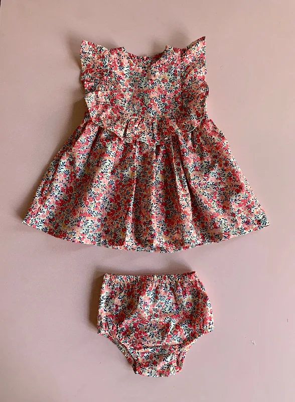 Liberty Wilshire Berry Dress and Diaper Cover set