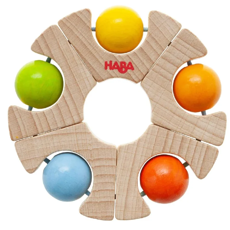 Wooden play libraries for reading pretend​ Rainbow Wheel Grasping Toy