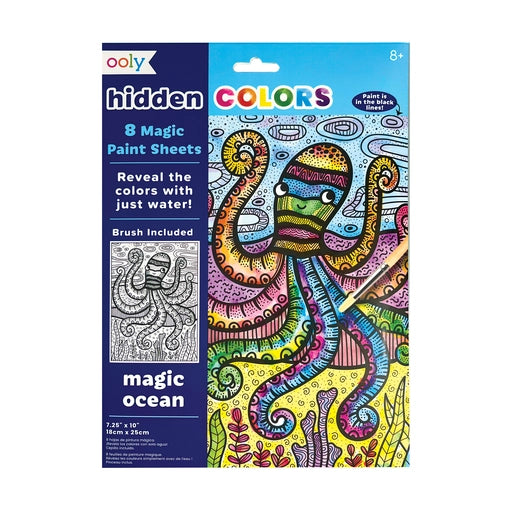 Art supplies for creating wall art for the living room​ Hidden Colors Magic Paint Sheets (9 Pc Set)- Magic Ocean