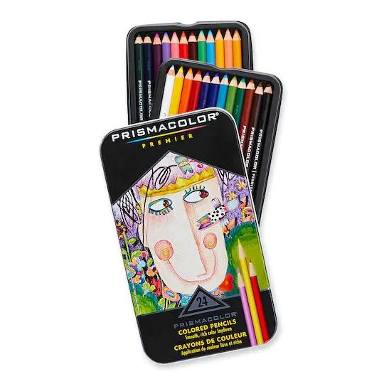 Leather - working art supplies for crafting leather goods​ Pencil Crayon - Prismacolor 24