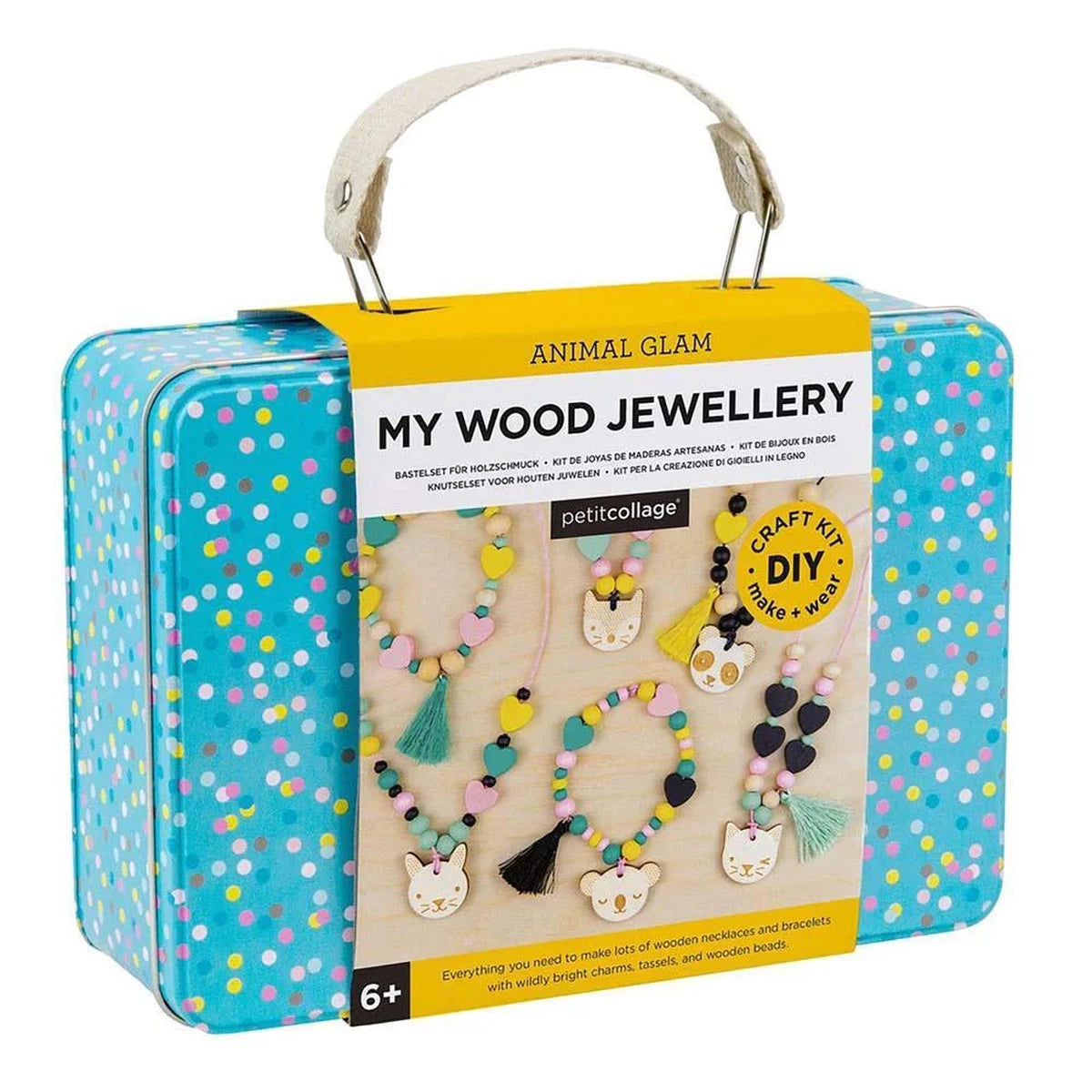 Wooden fairy houses for magical play​ Petit Collage my wood jewellery suitcase - animal glam