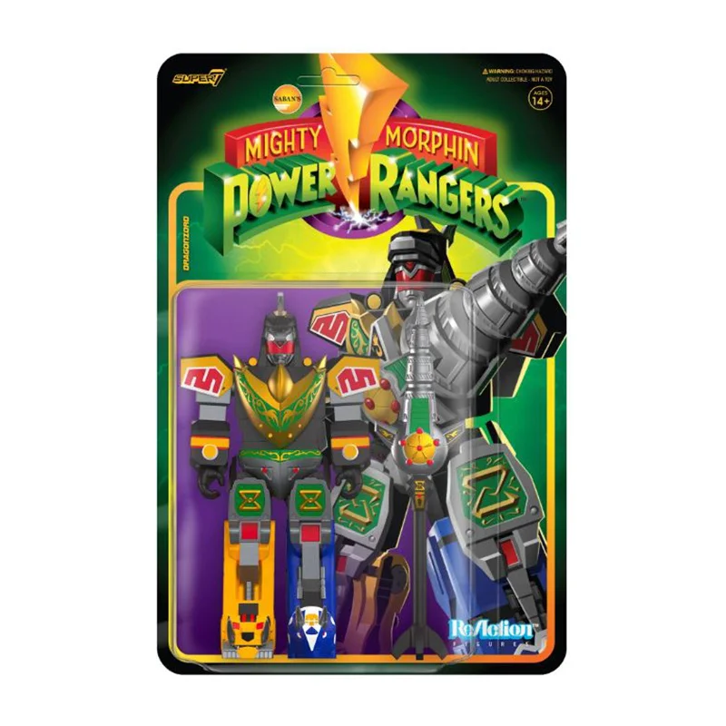 GI Joe Military - Themed Action Figures​ Super7 Mighty Morphin Power Rangers Dragonzord Battle Mode Reaction Figure