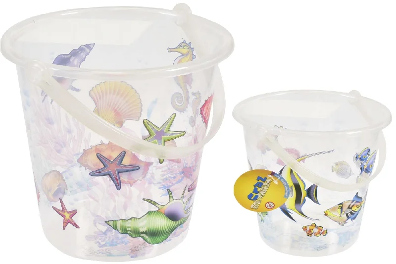 Outdoor toys for babysitters to engage kidsChildren's Transparent Bucket with Sealife Print (single) Outdoor toys for babysitters to engage kidsChildren's Transparent Bucket with Sealife Print (single)
