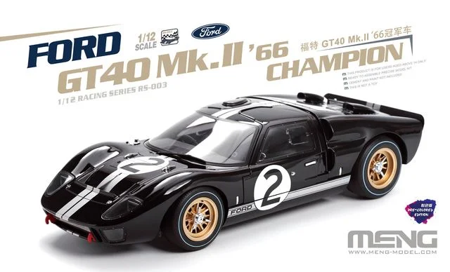 Vehicle wraps for advertising and style​ Meng Model RS-003 1:12 Ford GT40 Mk II '66 Champ (Pre-Coloured)