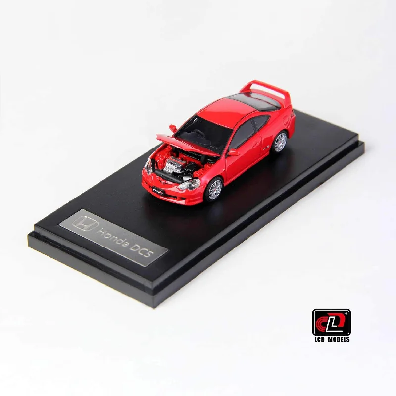 Time - machine model toys for science - fiction - inspired play LCD Models 1:64 Honda Integra Type-R (DC5) in Red