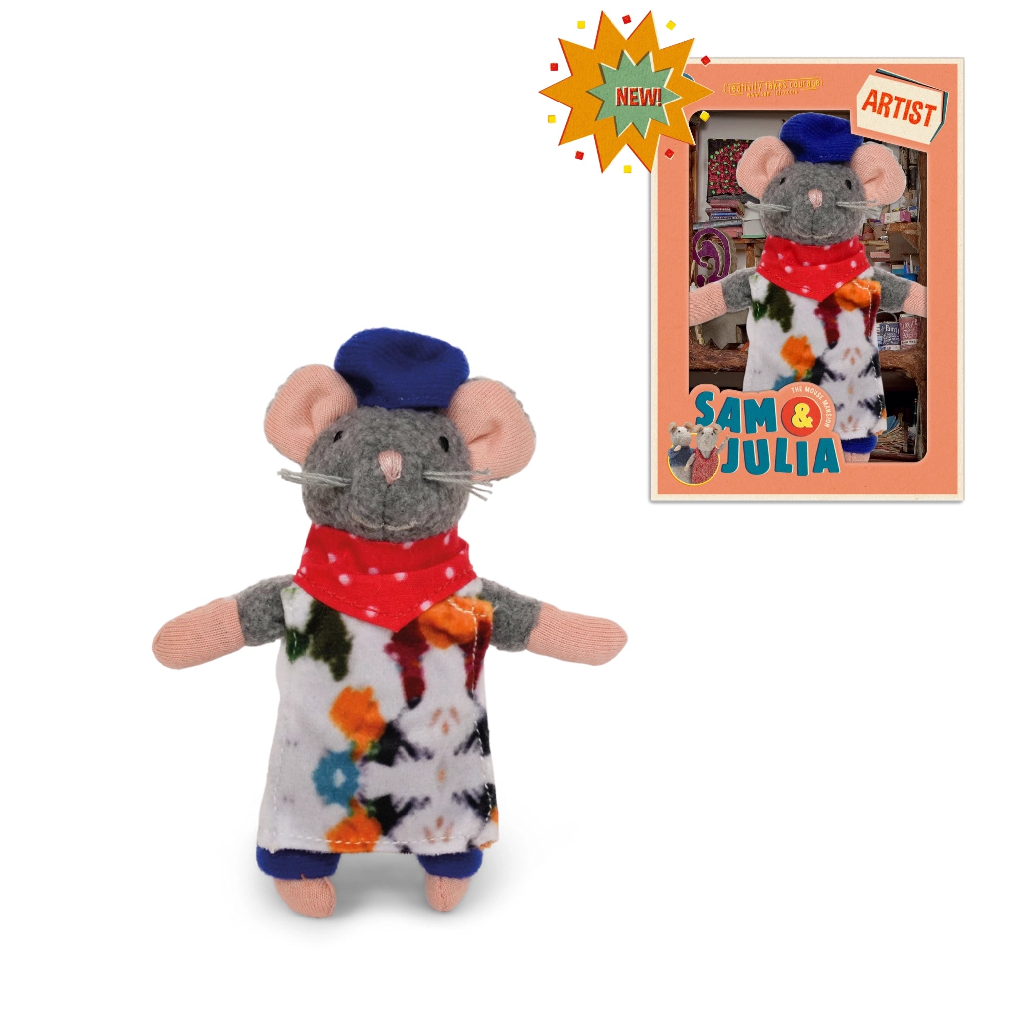 Plush toys for chefs with chef's hat and apron designs​ Little mouse doll Artist